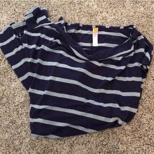 Lucy navy/grey stripe cotton dress